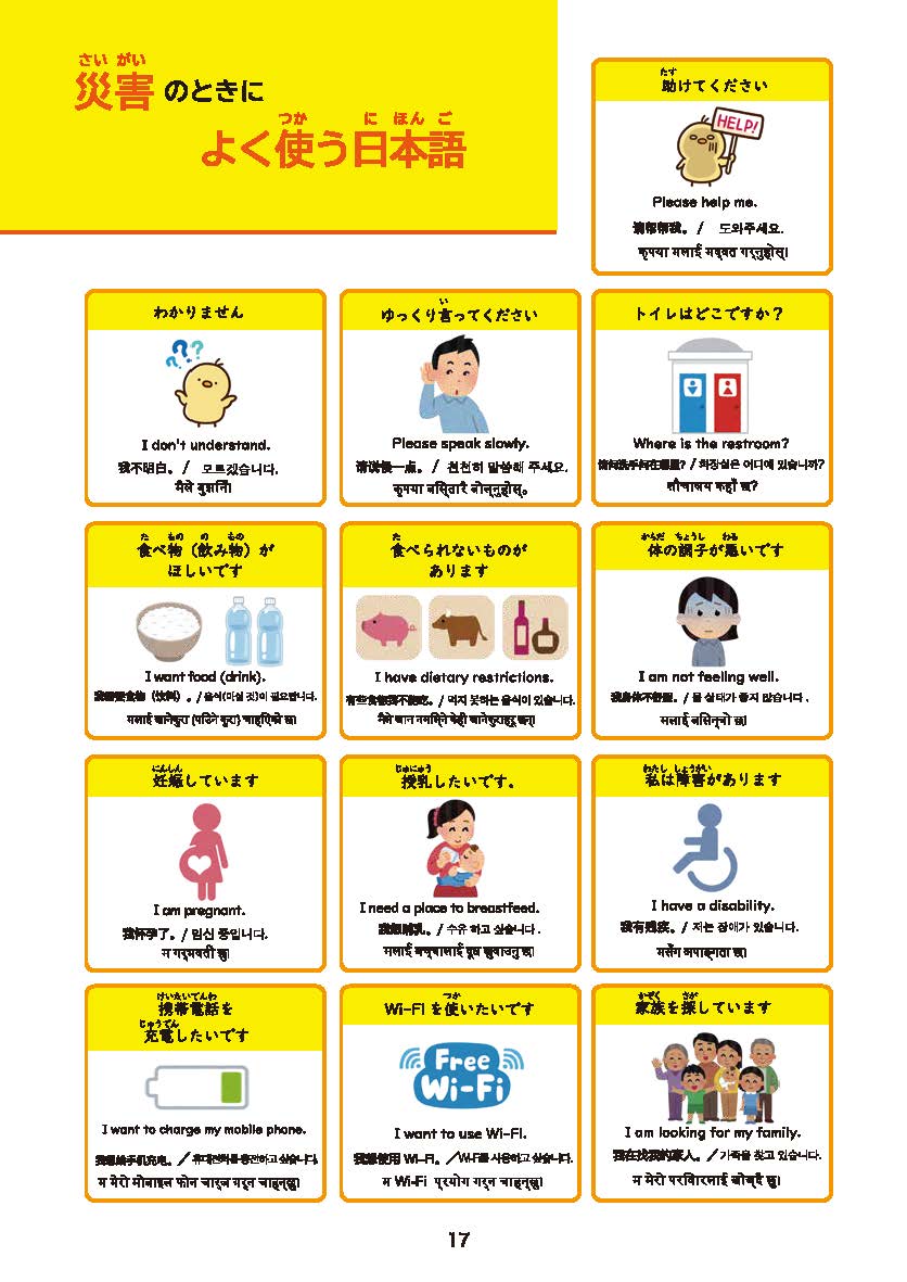 やさしい日本語活用事例_小金井市_やさしい防災ガイド②