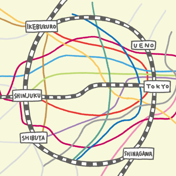 イラスト:電車に乗ろう