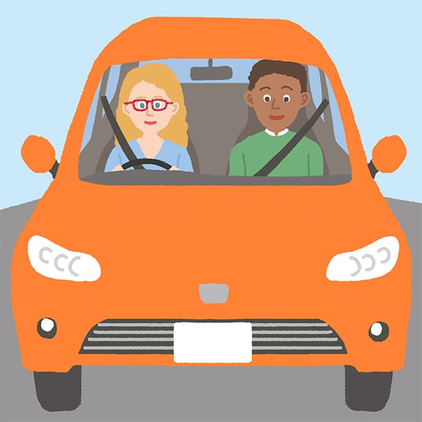 Driving a car