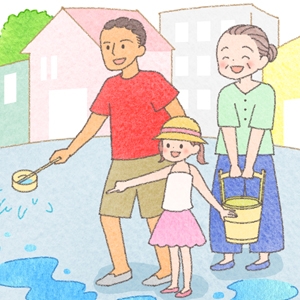 日本の涼 打ち水